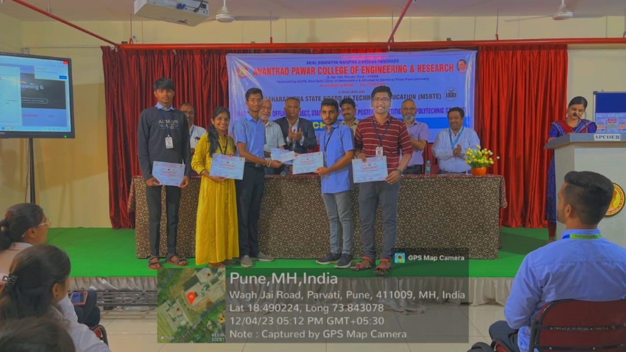 3 Project Competition winners at Anantrao Pawar COE, Pune